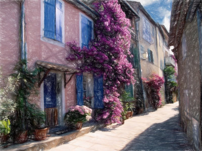 Sunlit street - Provence