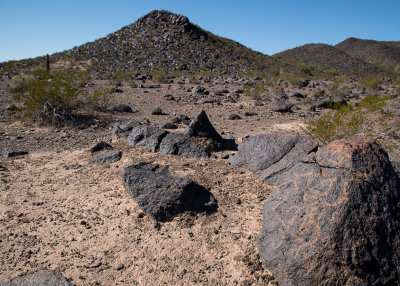 Painted Rock Petroglyphs Arizona. 