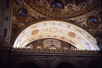 Mosque skylight and ceiling scene
