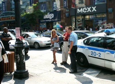 Traffic stop in Montreal