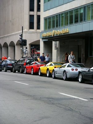 Corvette gathering in Montreal