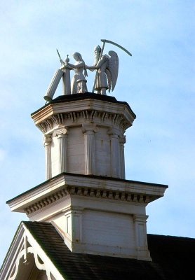 Mendocino building sculptures