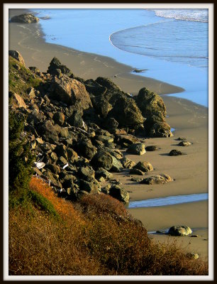 Rocks wait for high tide