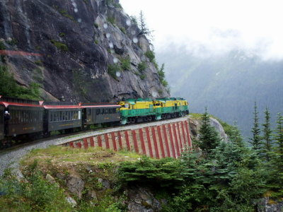 Skagway Train On Mountainside