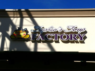 Sophies Soup Factory Sign
