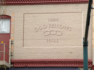 Odd Fellows Hall 1884 Sign