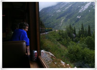 Train passengers admire the Alaskan scenery2