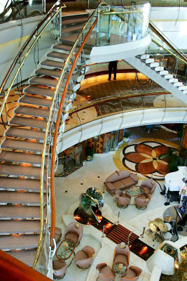 Grand cruise ship staircases