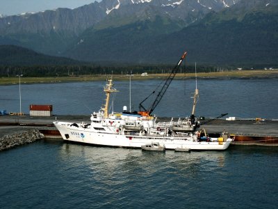 NOAA ship at dock
