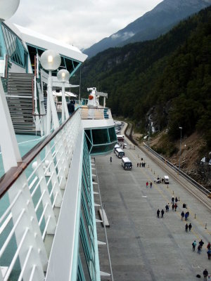 Passengers leave ship for port visit.JPG