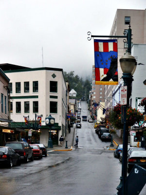Juneau side street on slight hill