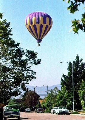 De Anza Day Balloon over neighborhood