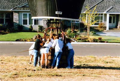 Balloon Helpers in backyard field