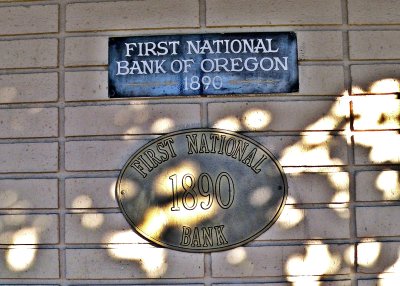 First National Bank of Oregon 1890 Plaque