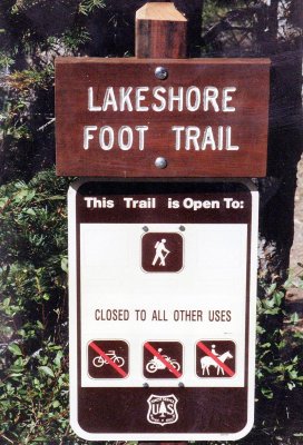 Lakeshore Foot Trail Sign