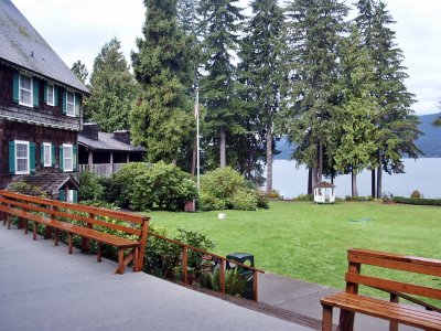 Lake Quinault Lodge view of lake