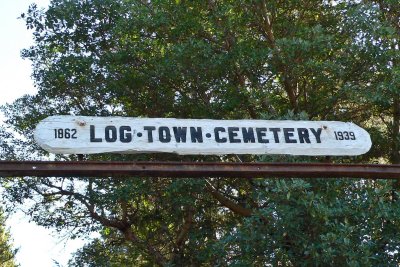 Logtown Cemetery Sign outside of Ruch OR
