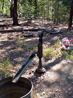 Logtown Miner's Cemetery waterpump near Rush, OR