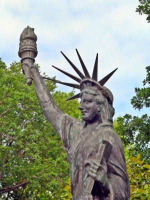 Medford's Mini Statue of Liberty closeup