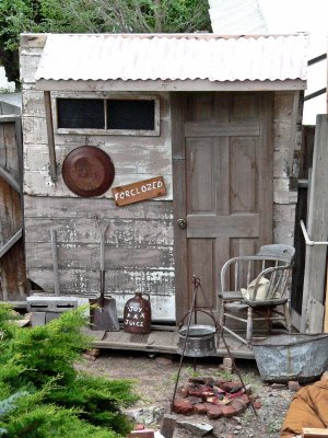 Faux miners cabin