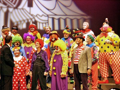 Stage left circus singers