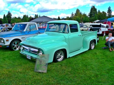 1956 Ford Pickup in light green