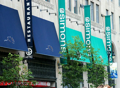 Montreal - colorful store awnings