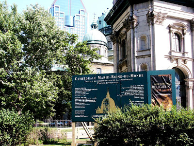 Montreal - Mary Queen of the World Cathedral sign