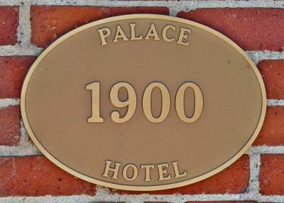 Palace Hotel 1900 Bronze Sign at Dons Bikes