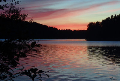 Coucher de soleil - Sunset on the lake