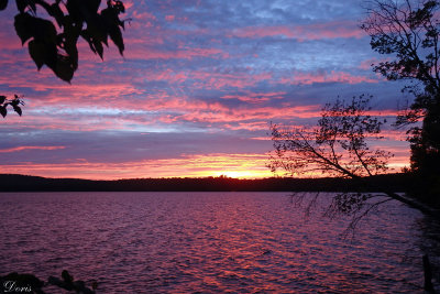Coucher de soleil - Sunset on  Meacham Lake