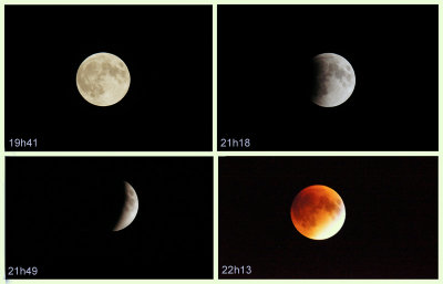 clipse de la super lune - Supermoon eclipse