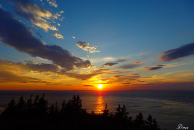 Coucher de soleil - Sunset at Northern head Long Eddy point