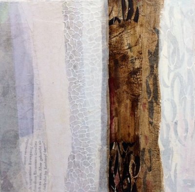 Acrylics, collage on canvas