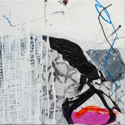 Acrylics, collage on canvas