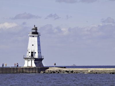 Ludington, MI North breakwater light, circa 1924