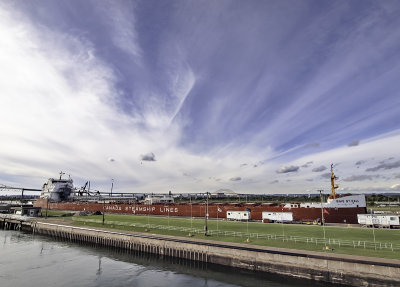 This shot gives you some idea the size of this 700 foot freighter.