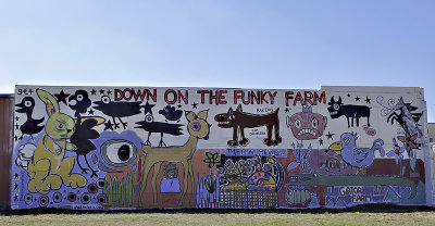 The Funky Farm mural in Muskegan, MI 