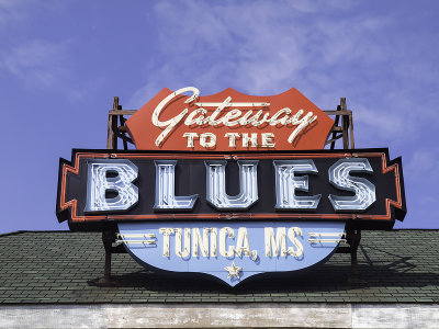 The Tunica MS blues sign