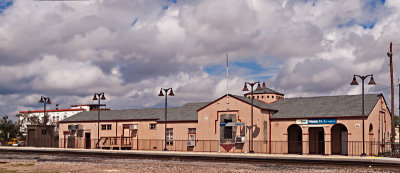 The Alpine Texas Train Depot from trackside