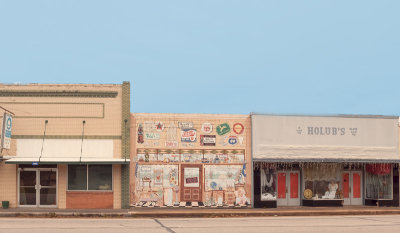 A colorful storefront  in Wallis,  TX