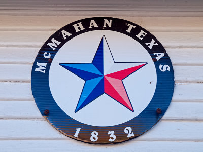 The Town of McMahan , TX displays their symbol