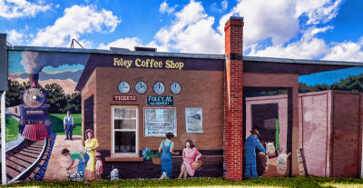 Coffee Shop Mural, Foley, AL.