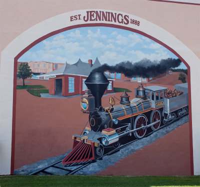 This mural and the next four were found in Jennings, LA