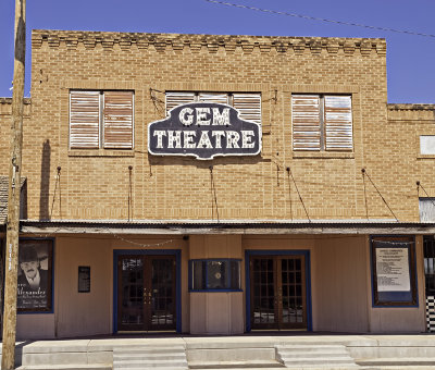 The Gem theater opened in 1928. Bob Wills played here often when he was in town