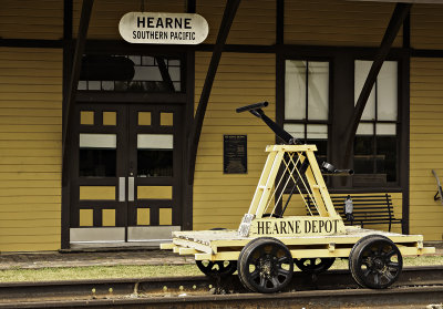 Handcart display in front  of the depot-2016