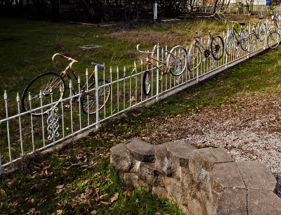 The bicycle fence