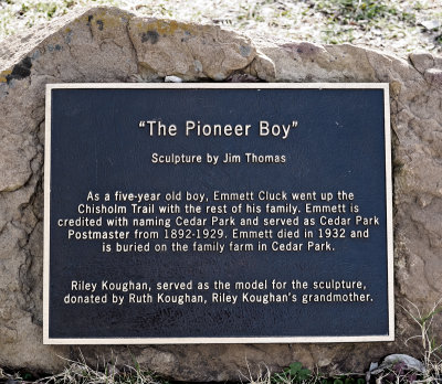 Pioneer Boy Plaque
