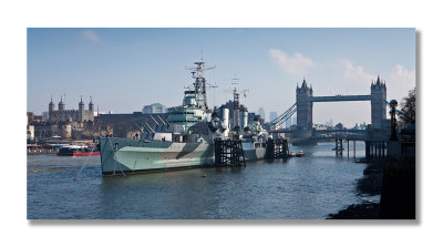 HMS Belfast With Tower Bridge & The Tower Of London