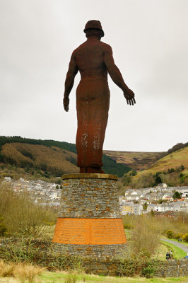 'The Guardian' with Six Bells village in background